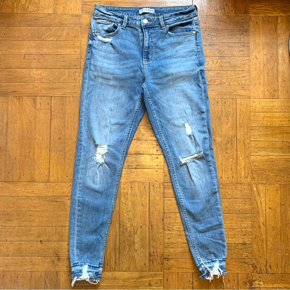 Primark Denim Co, distressed blue denim jeans size 8 - Picture 7 of 12